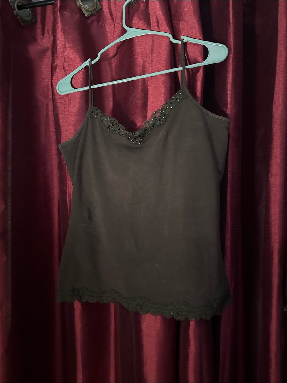 Sonoma Black Lace-Trim Camisole